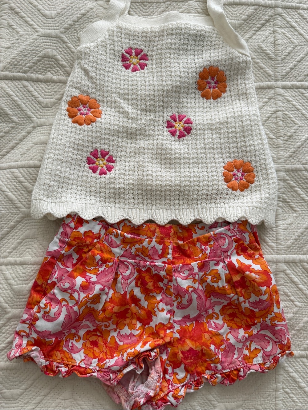 Janie and Jack Shorts and C&C flower top